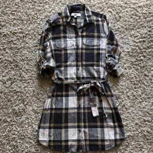 LOFT Plaid Tunic Shirt